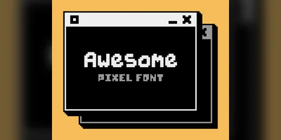 Пиксельный шрифт AWESOME