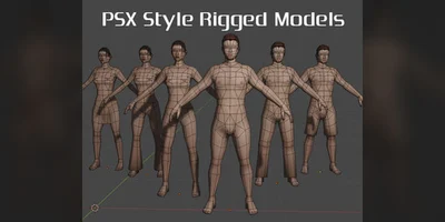 PSX Rigged Character Bases